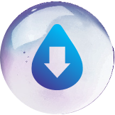 Droplet with logo mark 1